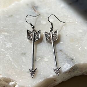 Silver Arrow Dangle Earrings